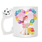 Кружка с футбольным мячиком