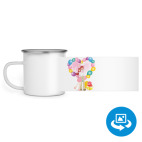 Кружка металлическая белая (круговая запечатка)