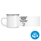 Кружка металлическая белая (круговая запечатка)