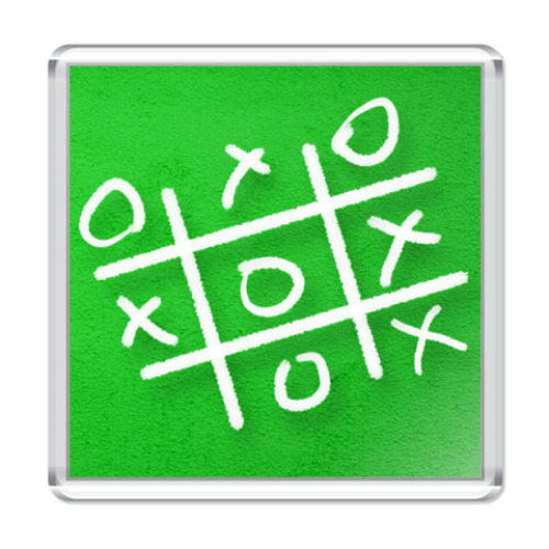 Магнит с принтом Крестики-нолики