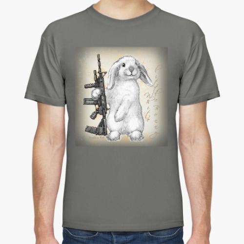 Футболка с принтом White little Bunny