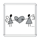 Магнит 6.5 x 6.5 см  &#039;Влюблённые феечки&#039;