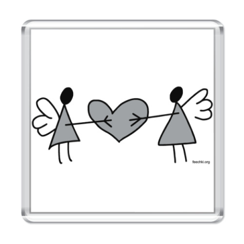 Магнит  'Влюблённые феечки'