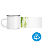 Кружка металлическая белая (круговая запечатка)