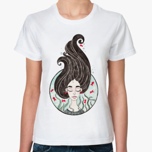 Классическая футболка Морская дева