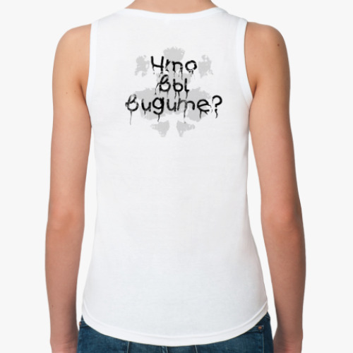 Женская майка с принтом Тест Роршаха (Rorshah test)