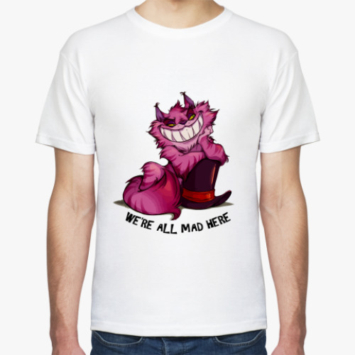 Футболка с принтом Чеширский Кот