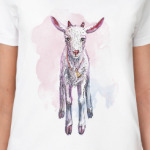 Акварельная козочка