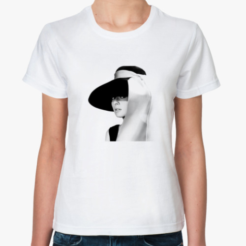 Классическая футболка  Одри Хепберн