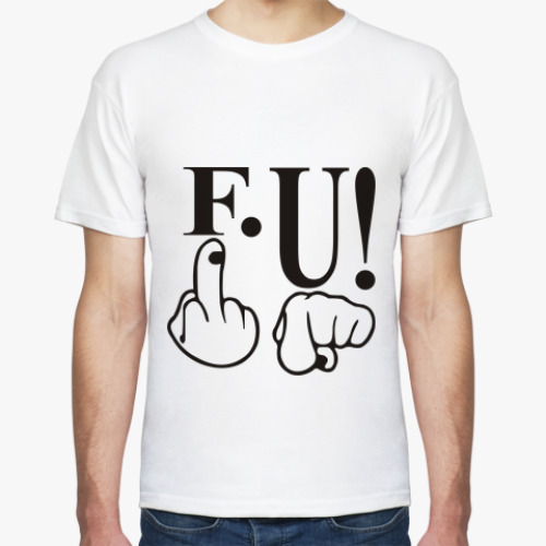 Футболка с принтом FU