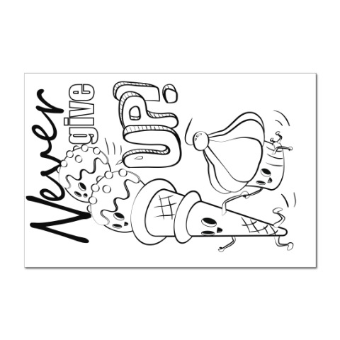 Naklejka Stiker Nikogda Ne Sdavajsya Raskraska Kupit Na Printdirect Ru 7847141 24