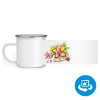 Кружка металлическая белая (круговая запечатка)