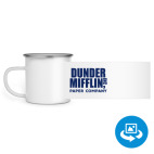 Кружка металлическая белая (круговая запечатка)