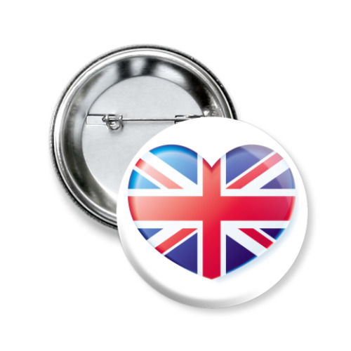 Значок 50мм с принтом England