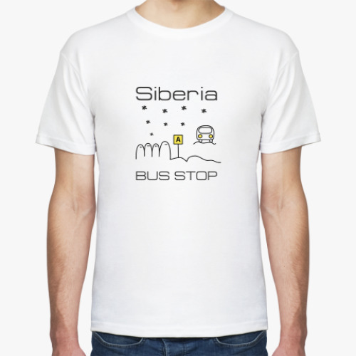 Футболка с принтом Siberia Bus Stop t-shirt