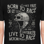 Motorcycle Born to Race Vintage Biker