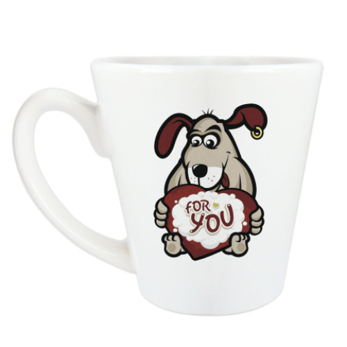 Чашка Латте с принтом  for you