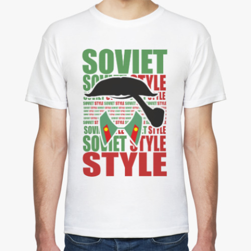 Футболка Soviet Style. Усы. Сталин.