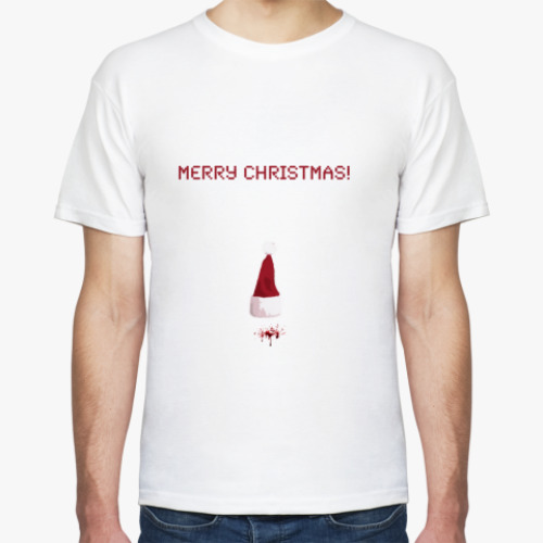 Футболка с принтом MERRY CHRISTMAS
