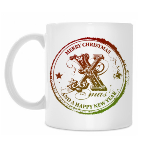 Кружка с принтом С рождеством