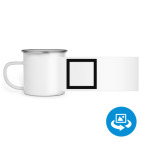 Кружка металлическая белая (круговая запечатка)