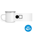 Кружка металлическая белая (круговая запечатка)