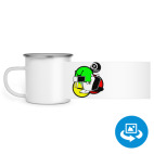 Кружка металлическая белая (круговая запечатка)