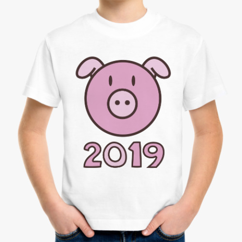 Детская футболка Год свиньи (кабана) 2019