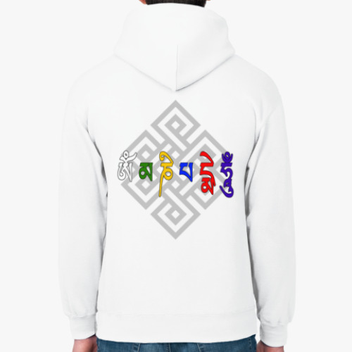 Толстовка худи Ом мани падмэ  хум (бесконечный узел)