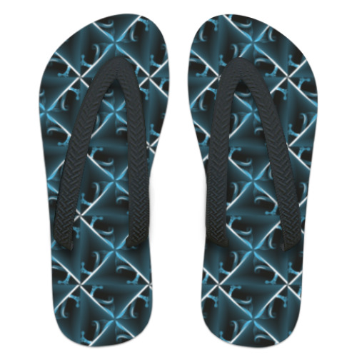 Шлепанцы (сланцы) с принтом неон