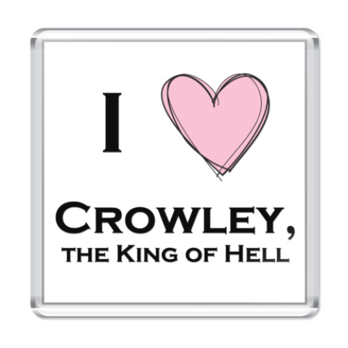 Магнит I love crowley