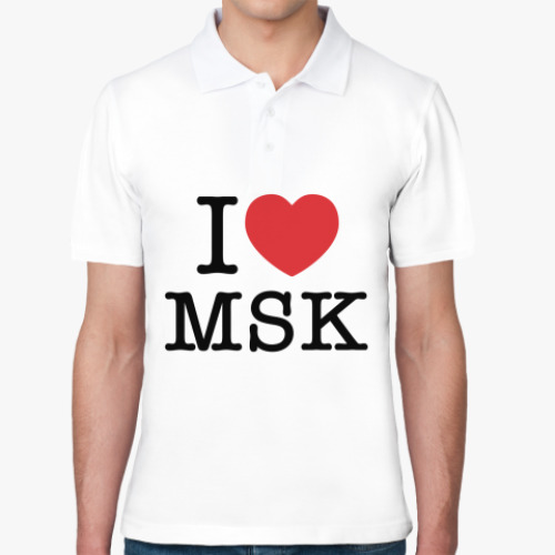 Рубашка поло с принтом I love MSK