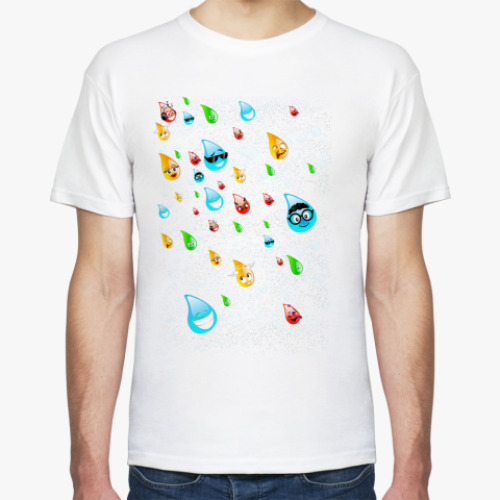 Футболка с принтом Капельки