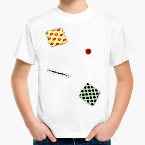 Детская футболка с принтом Заплатки