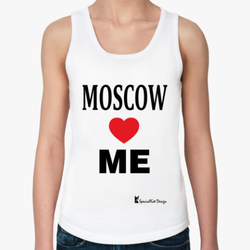 Женская майка Moscow loves me