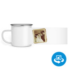 Кружка металлическая белая (круговая запечатка)