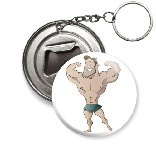 Брелок-открывашка с принтом Качок