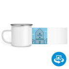 Кружка металлическая белая (круговая запечатка)