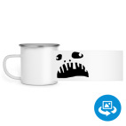 Кружка металлическая белая (круговая запечатка)