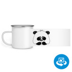 Кружка металлическая белая (круговая запечатка)