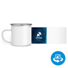 Кружка металлическая белая (круговая запечатка)