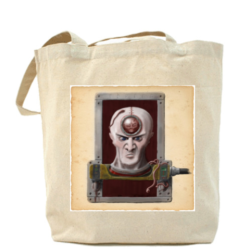 Сумка шоппер с принтом  Голова в голове