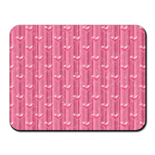 Коврик для мыши с принтом Стеклянные сердечки