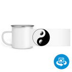 Кружка металлическая белая (круговая запечатка)