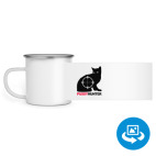 Кружка металлическая белая (круговая запечатка)