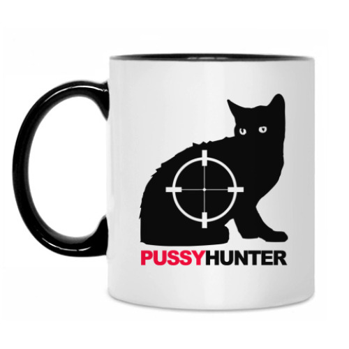 Кружка с принтом PussyHunter