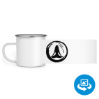 Кружка металлическая белая (круговая запечатка)