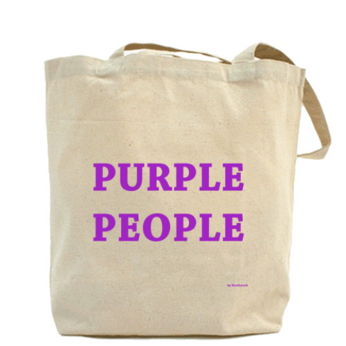 Сумка шоппер с принтом Purple people