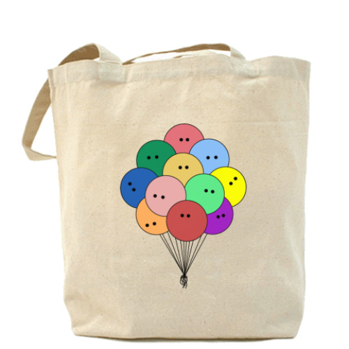 Сумка шоппер с принтом Purple people