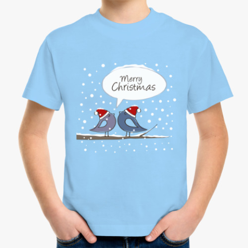 Детская футболка Новогодняя Merry Christmas 2016